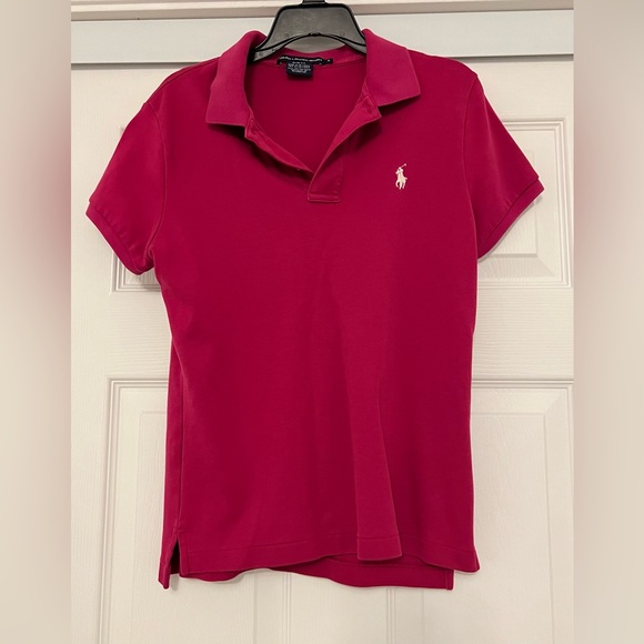 Maroon Ralph Lauren Sport Polo Short Sleeve Size M - Picture 2 of 3